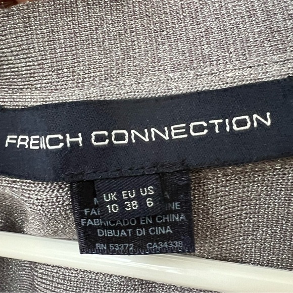 FRENCH CONNECTION Women’s Dressy Cocktail Shimmery Bodycon Top Size Medium Fancy - Picture 2 of 4